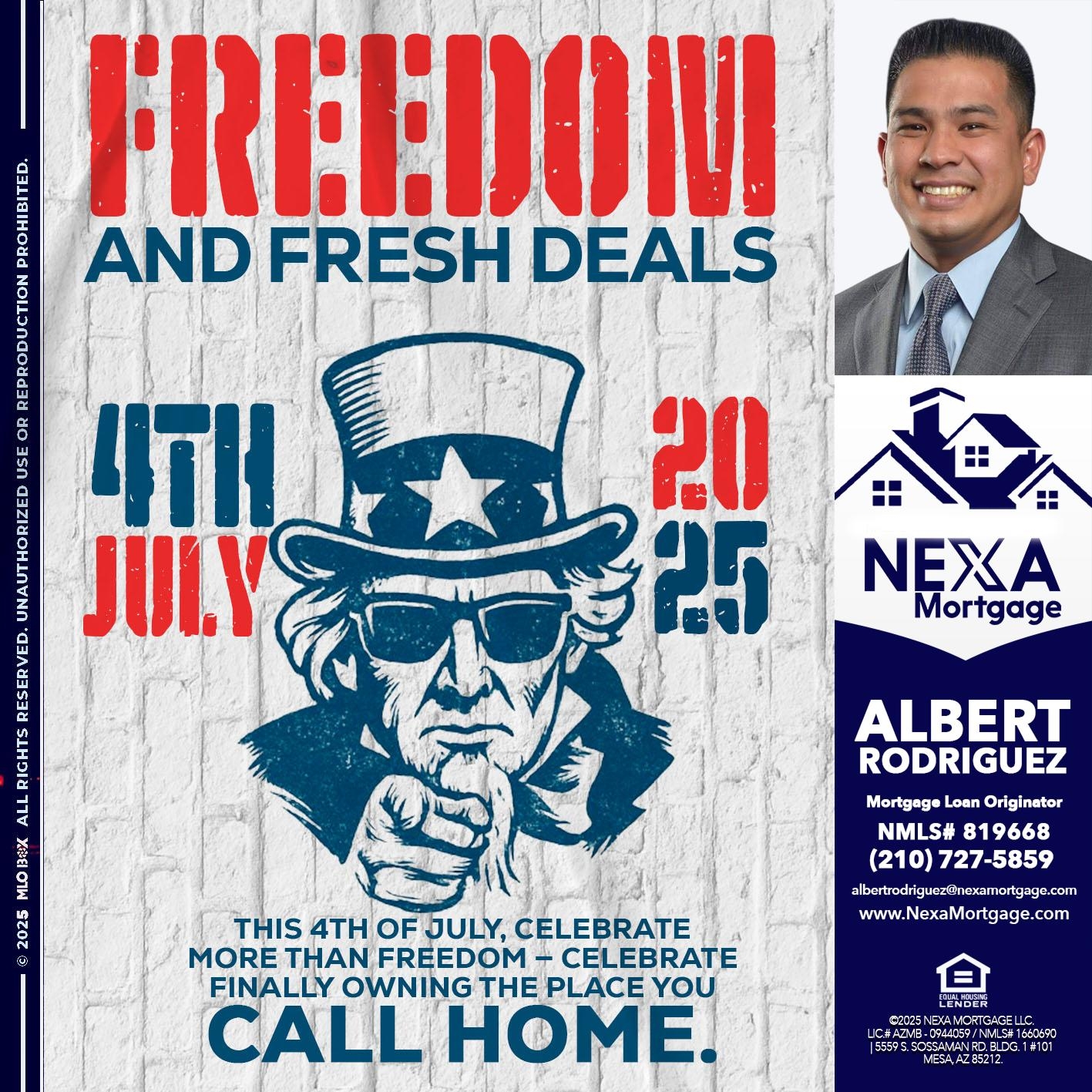 FREEDOM - Albert Rodriguez -Mortgage Loan Officer