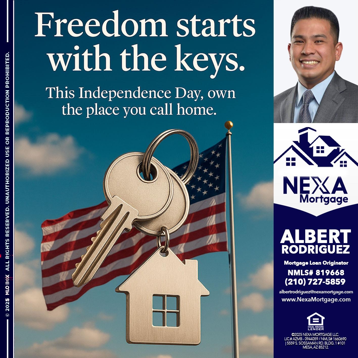 FREEDOM STARTS  - Albert Rodriguez -Mortgage Loan Officer