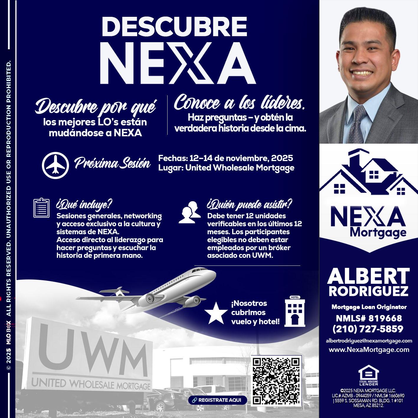 DESCUBRE NEXA - Albert Rodriguez -Mortgage Loan Officer