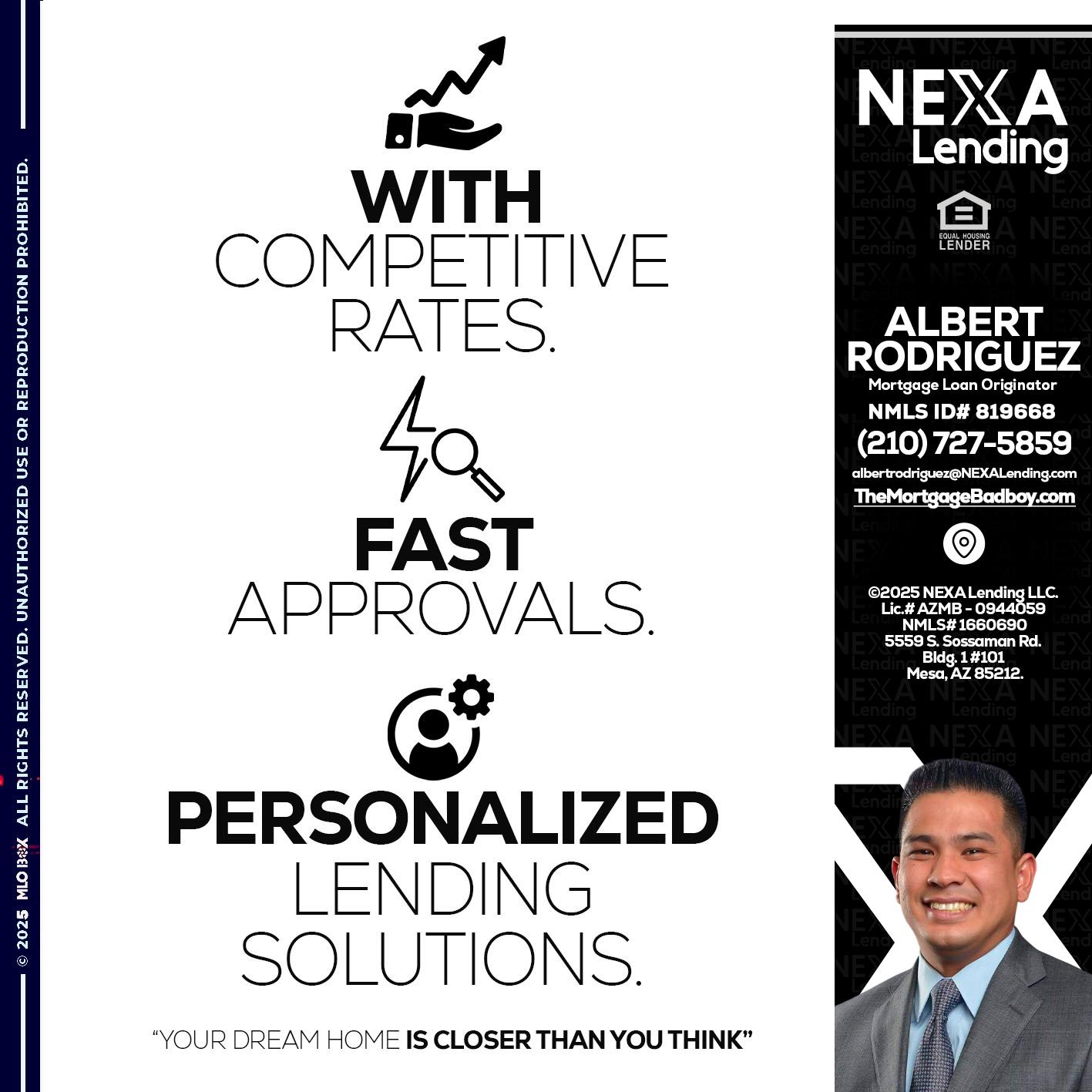WITH COMPETITIVES RATES - Albert Rodriguez -Mortgage Loan Officer