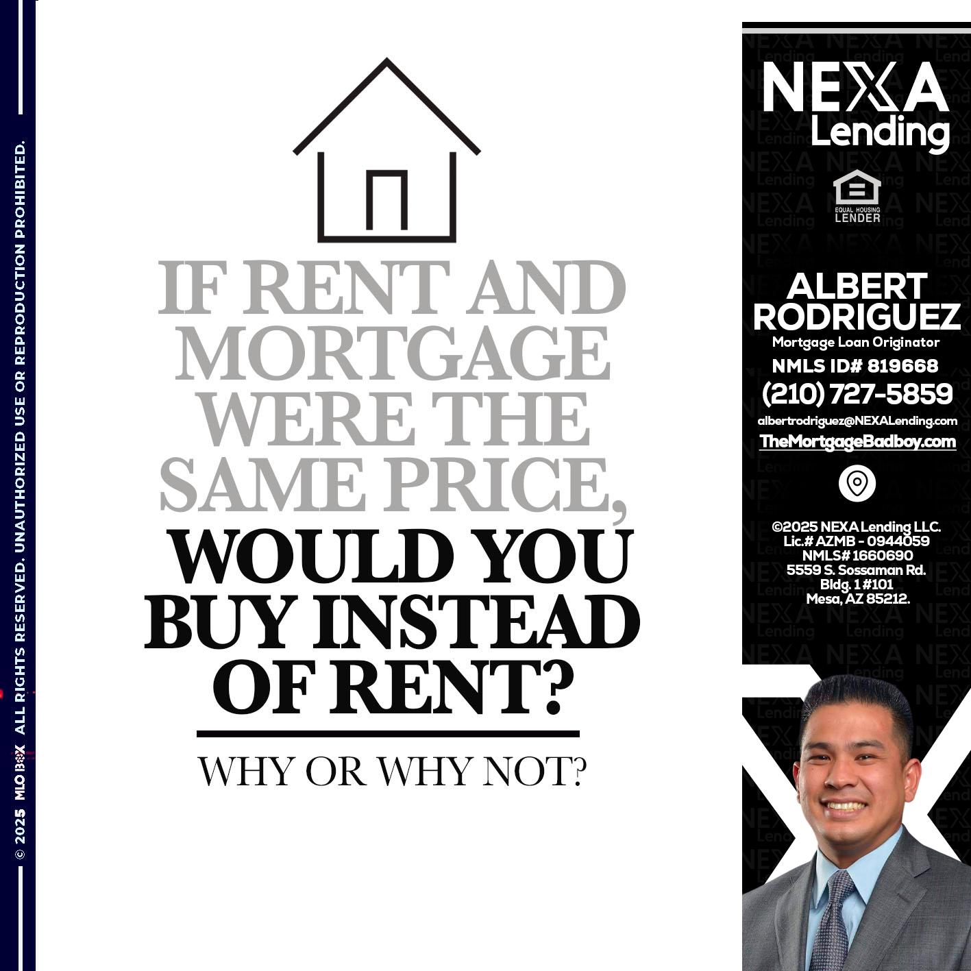 IF RENT - Albert Rodriguez -Mortgage Loan Officer