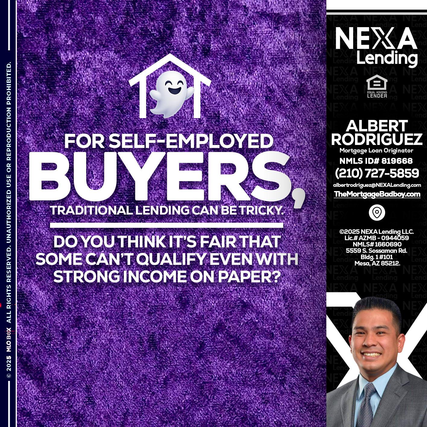 for self employed - Albert Rodriguez -Mortgage Loan Officer
