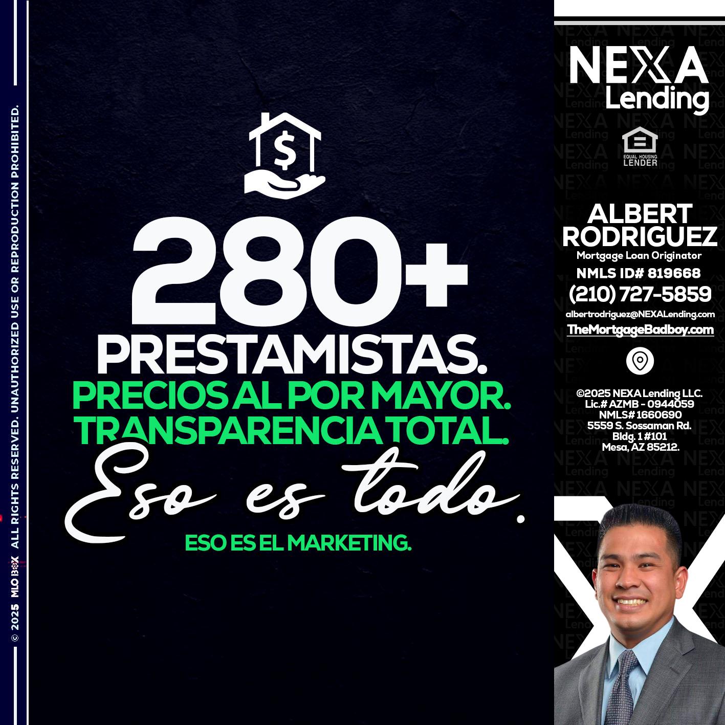 280+ LENDERS - Albert Rodriguez -Mortgage Loan Officer