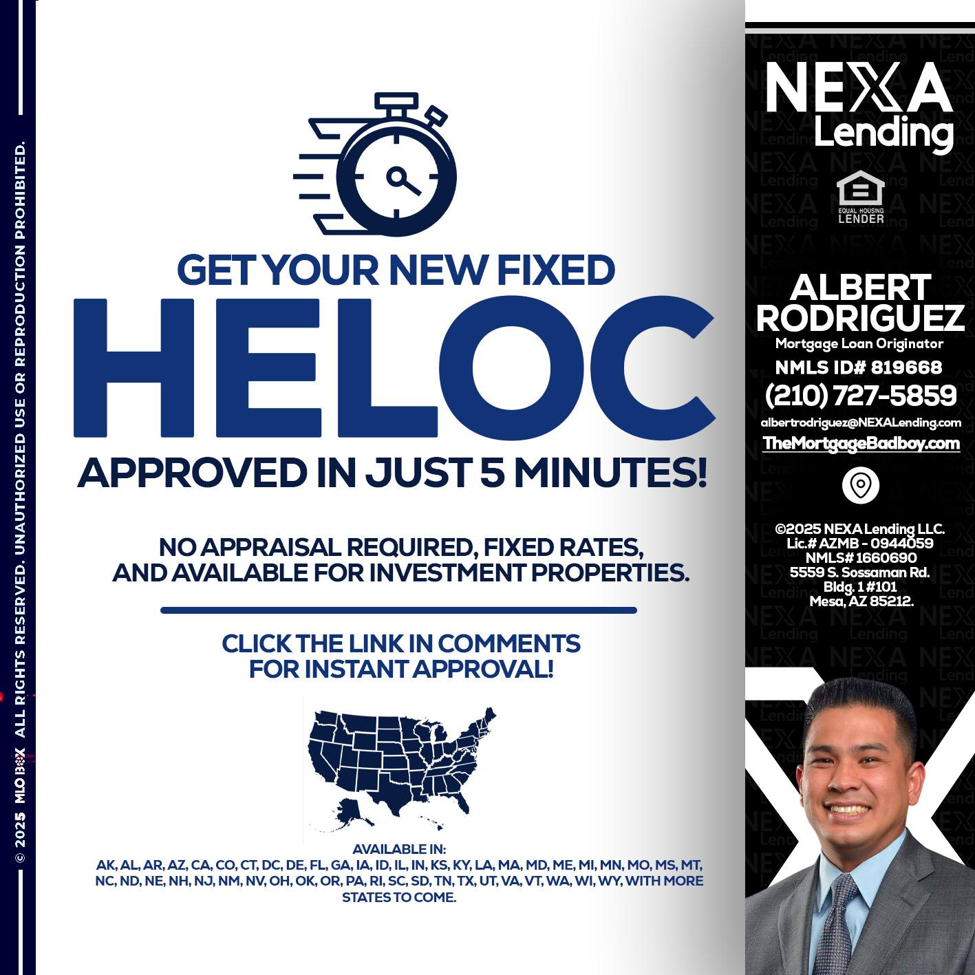 HELOC - Albert Rodriguez -Mortgage Loan Officer