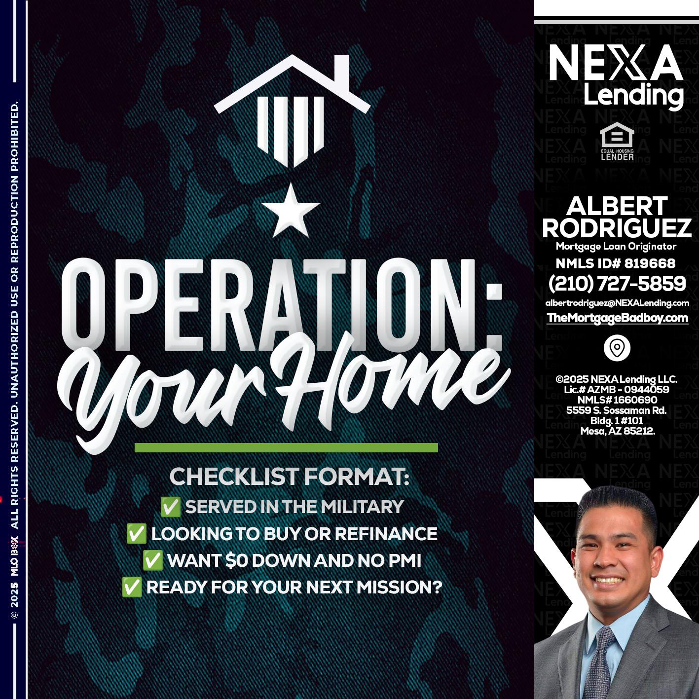 OPERATION YOUR HOME - Albert Rodriguez -Mortgage Loan Officer