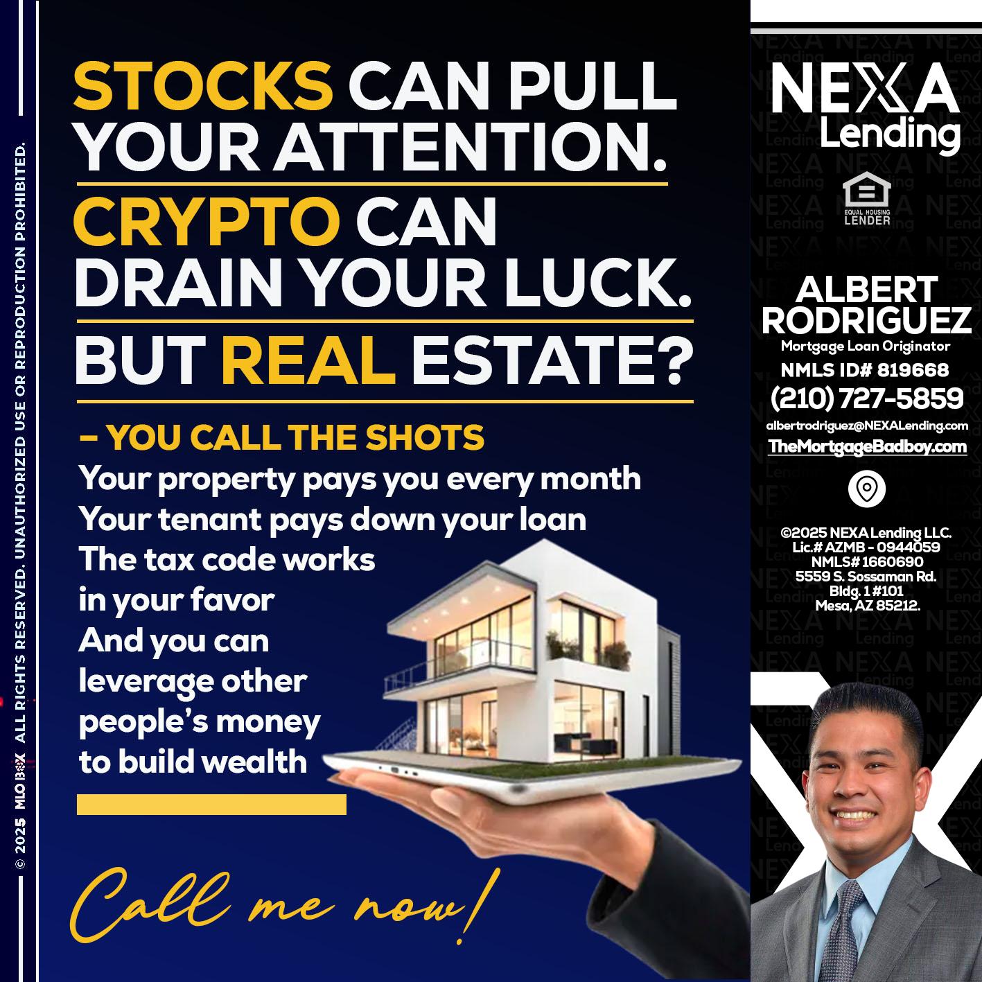 STOCK YOUR - Albert Rodriguez -Mortgage Loan Officer