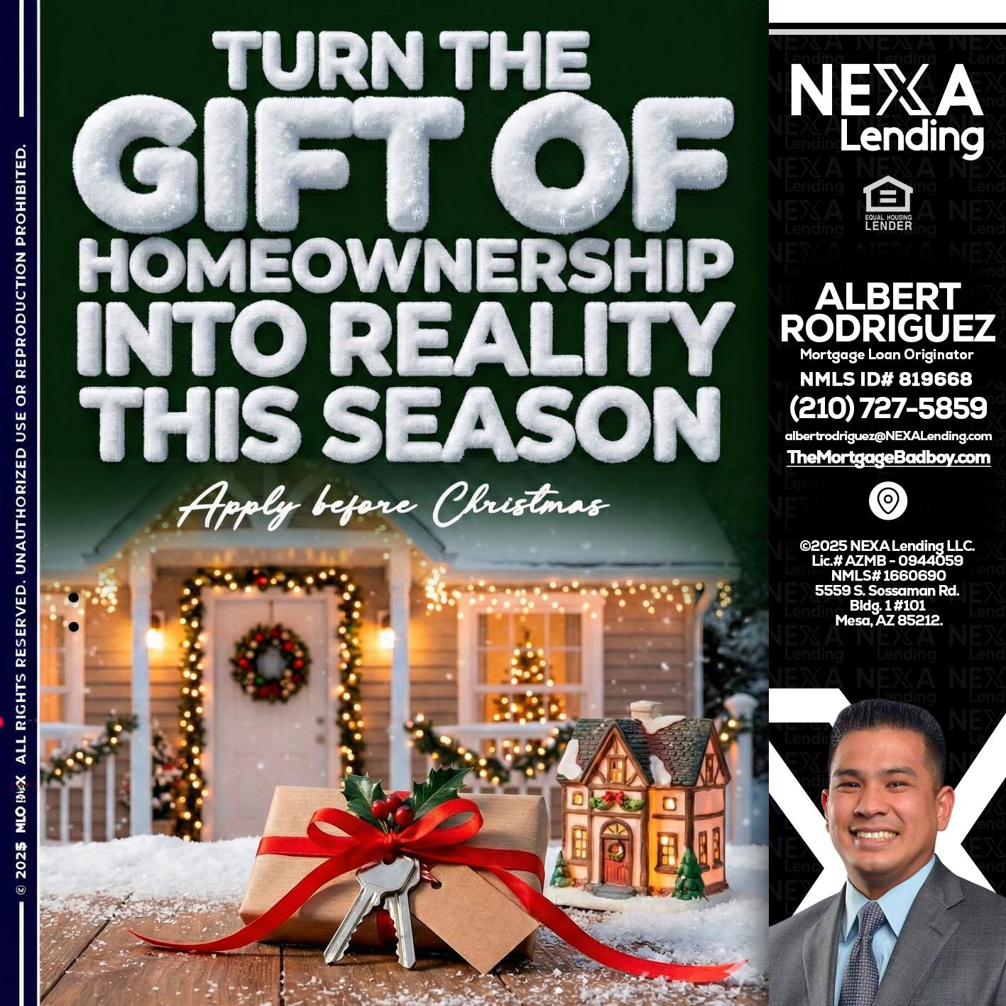 TURN GIFTS - Albert Rodriguez -Mortgage Loan Officer