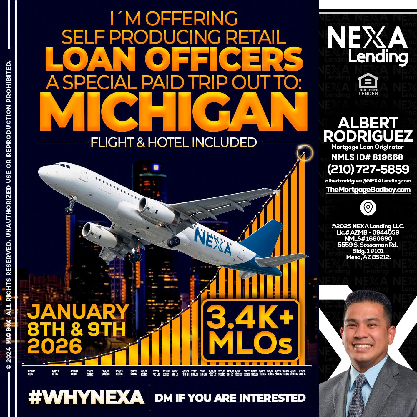 MICHIGAN TRIP - Albert Rodriguez -Mortgage Loan Officer