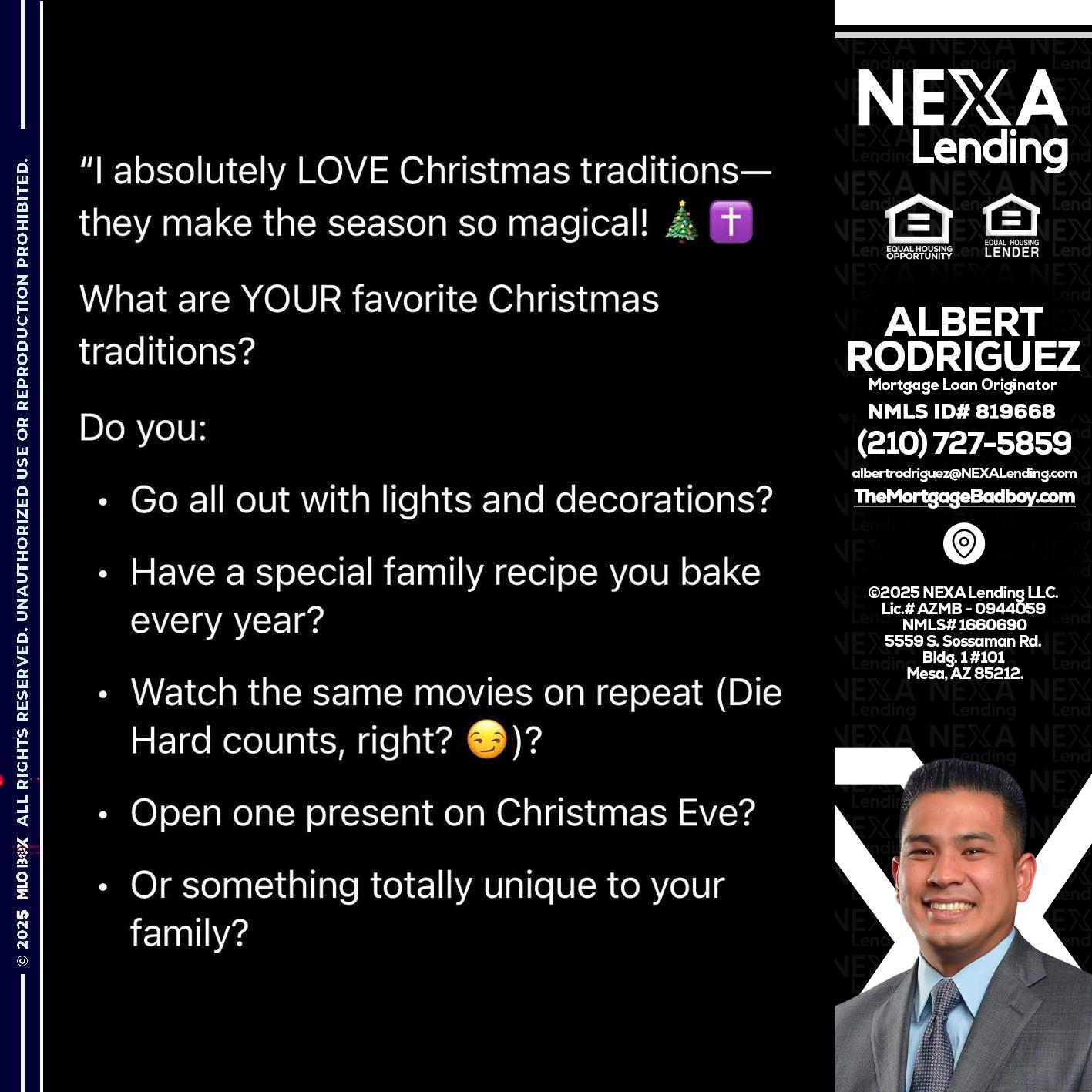 I love christmas - Albert Rodriguez -Mortgage Loan Officer