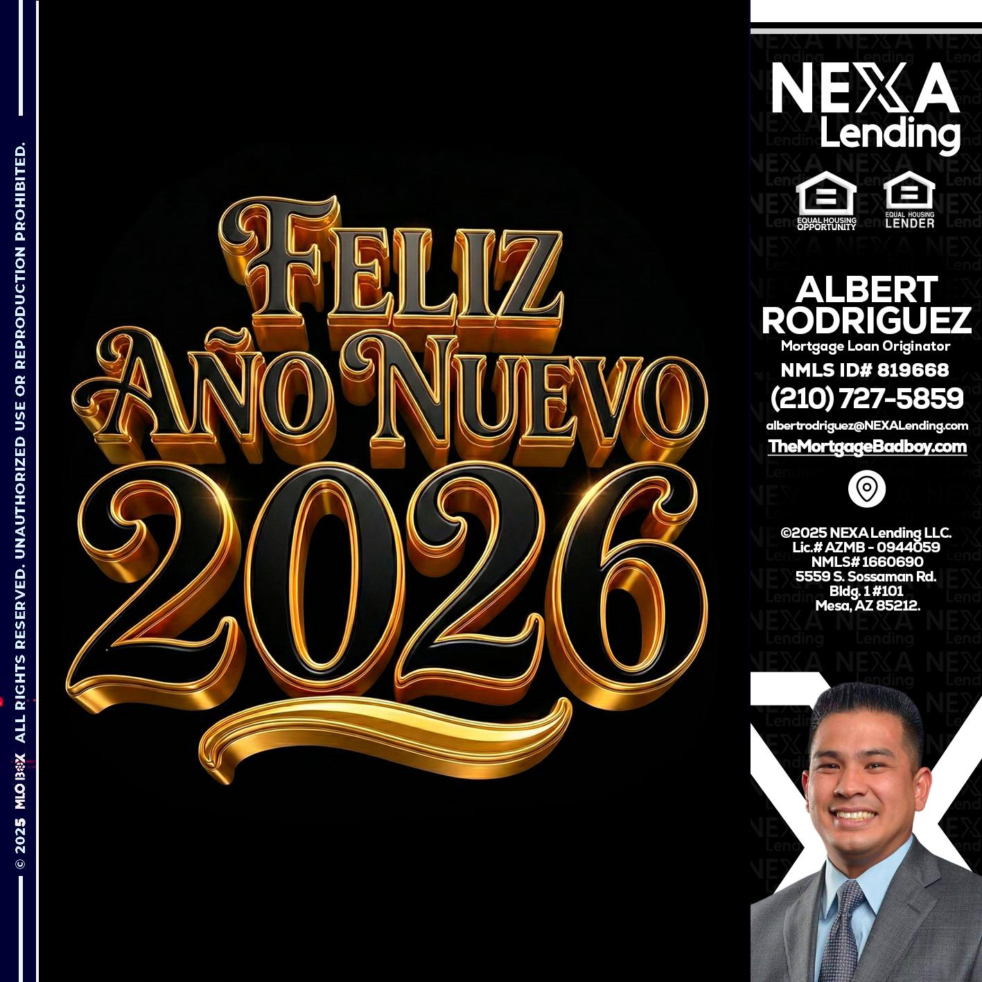 FELIZ año nuevo - Albert Rodriguez -Mortgage Loan Officer