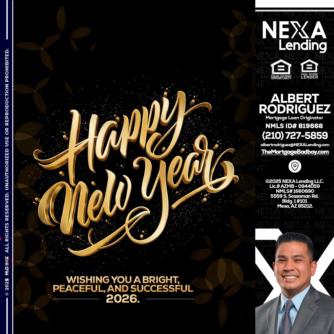 HAPPY NEW YEAR - Albert Rodriguez -Mortgage Loan Officer