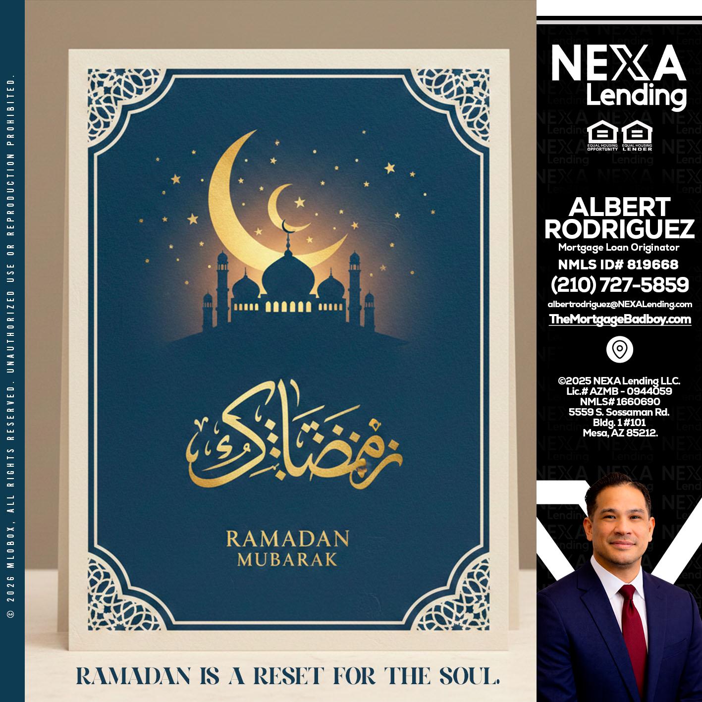 HAPPY RAMADAN - Albert Rodriguez -Mortgage Loan Officer