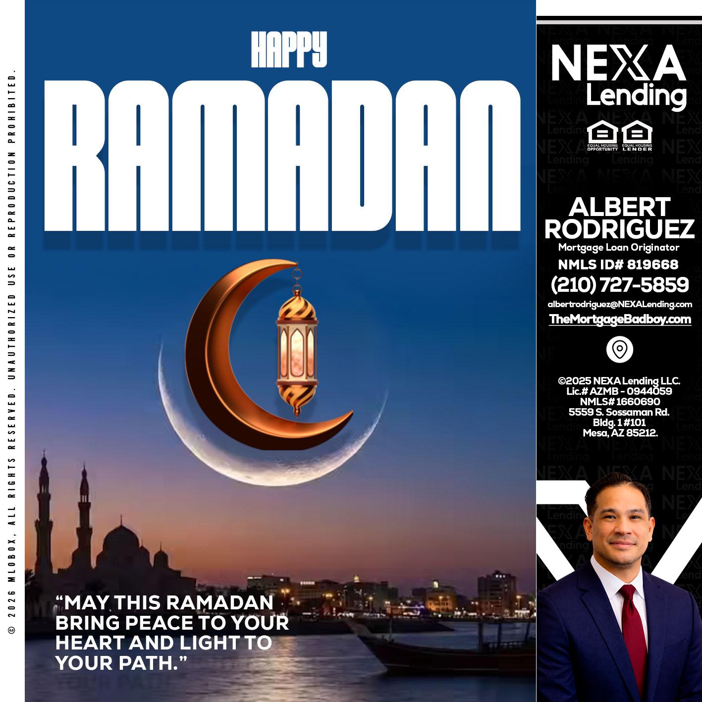 RAMADAN - Albert Rodriguez -Mortgage Loan Officer