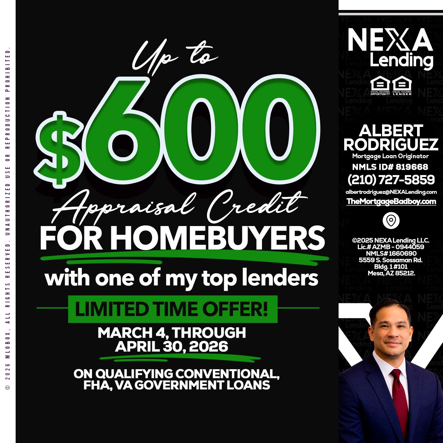 UP TO 600 - Albert Rodriguez -Mortgage Loan Officer