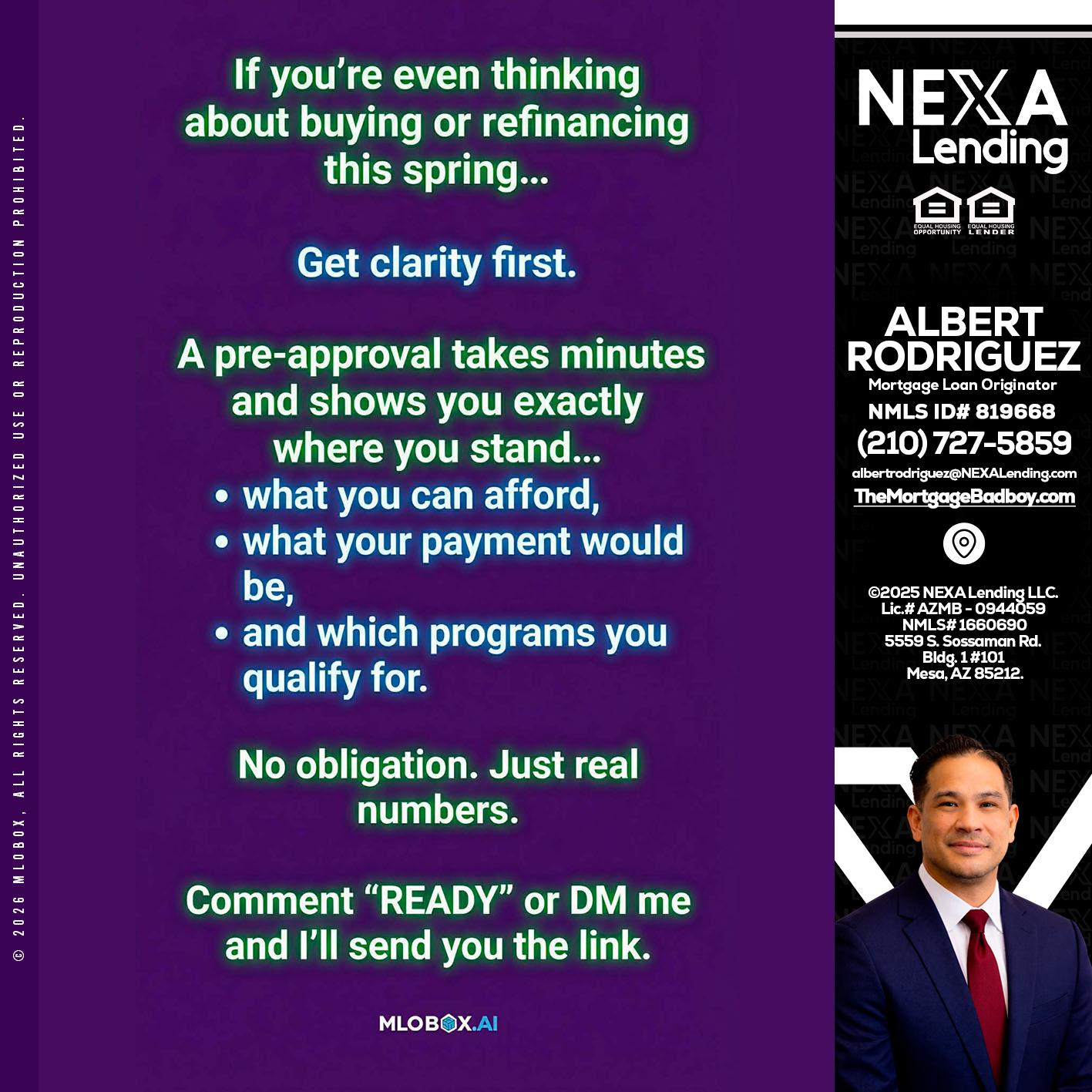 IF YOU THINKING - Albert Rodriguez -Mortgage Loan Officer