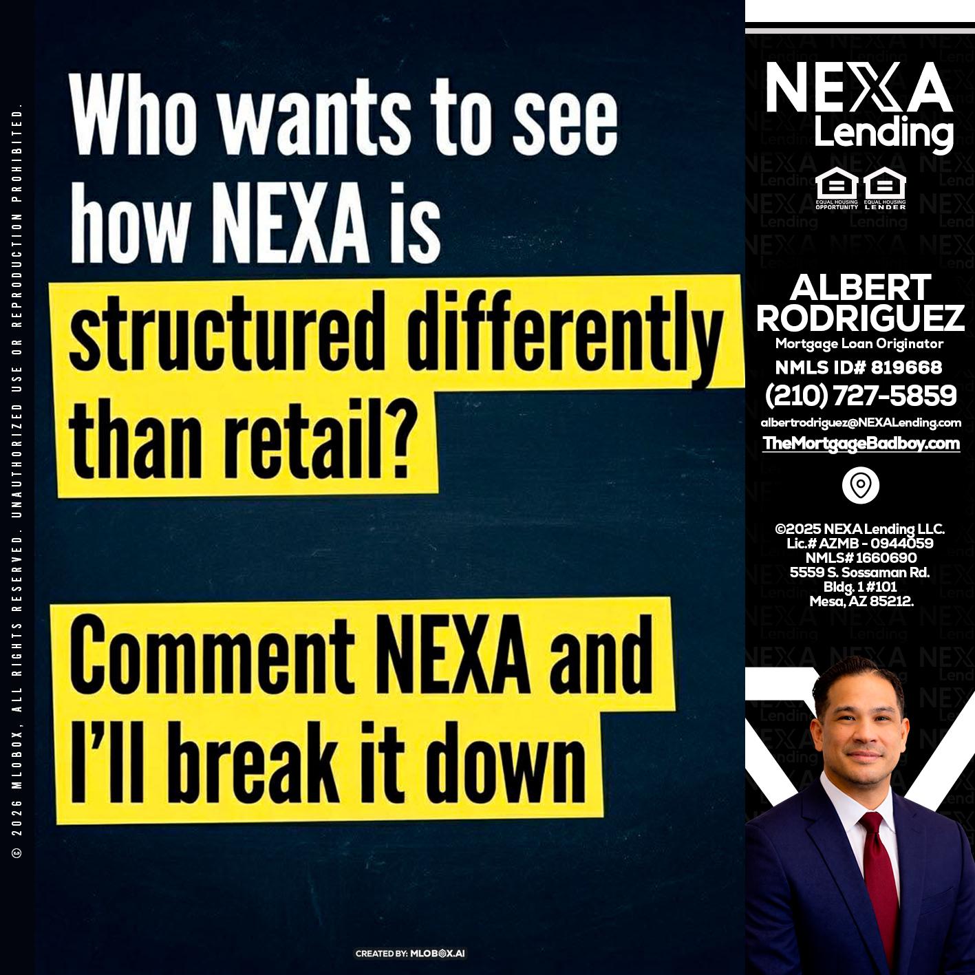 who want to see - Albert Rodriguez -Mortgage Loan Officer