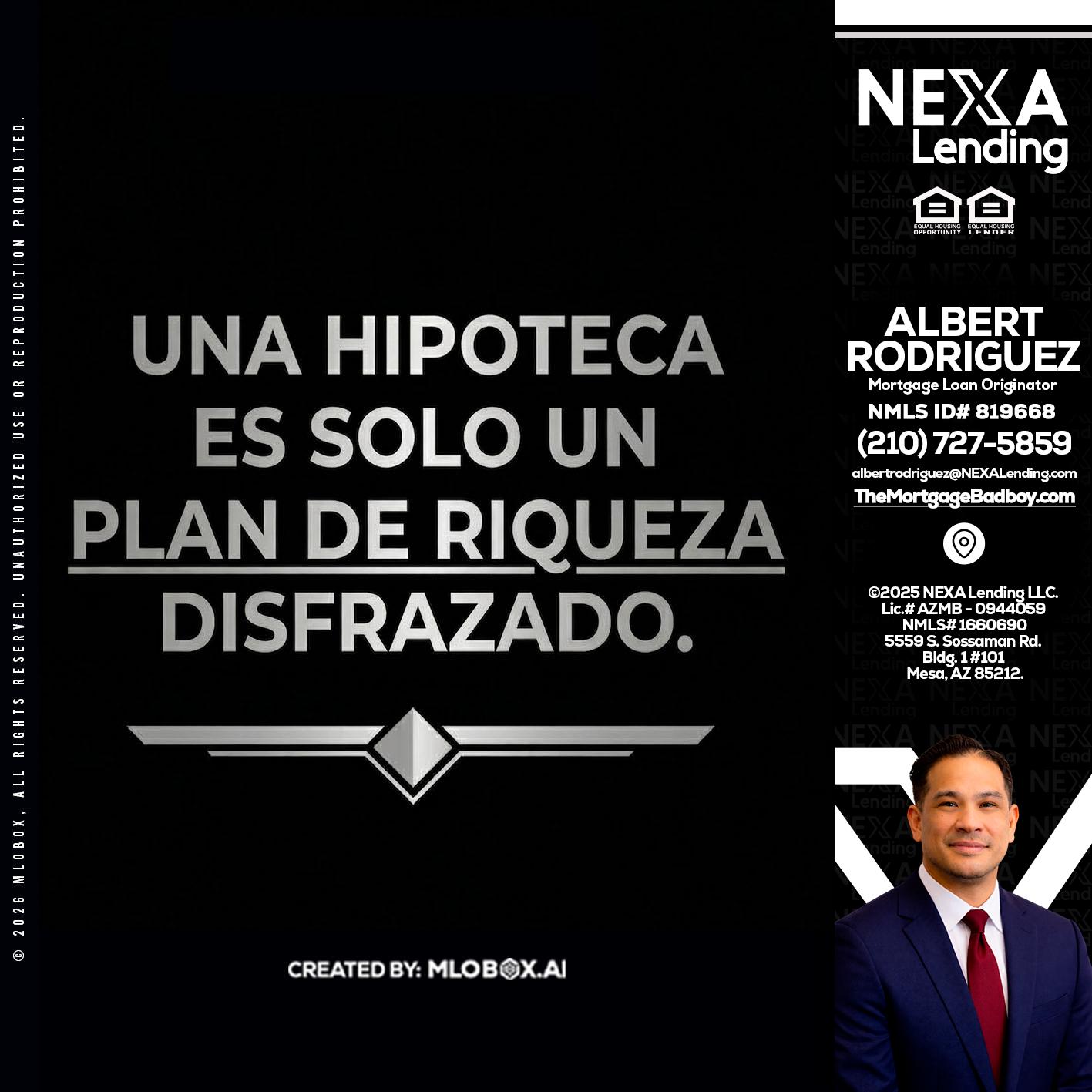 UNA HIPOTECA - Albert Rodriguez -Mortgage Loan Officer