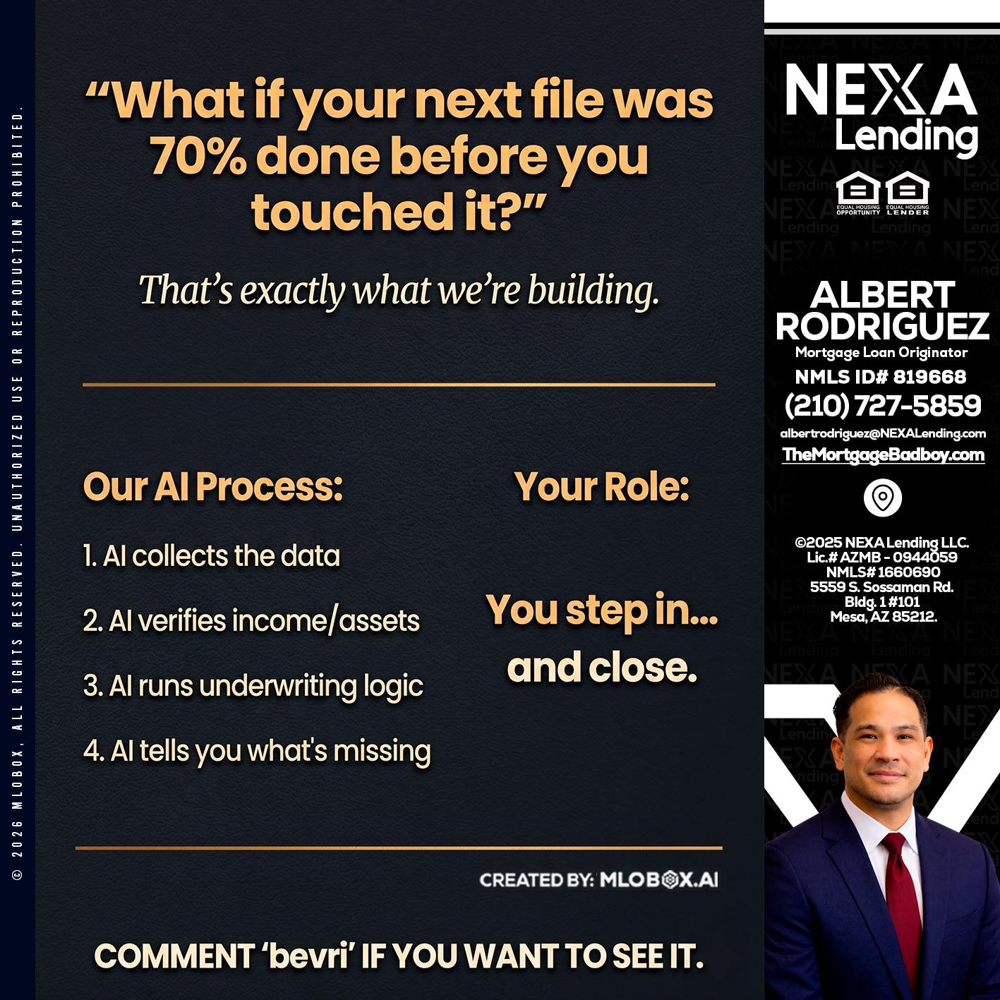 WHAT IF YOUR - Albert Rodriguez -Mortgage Loan Officer
