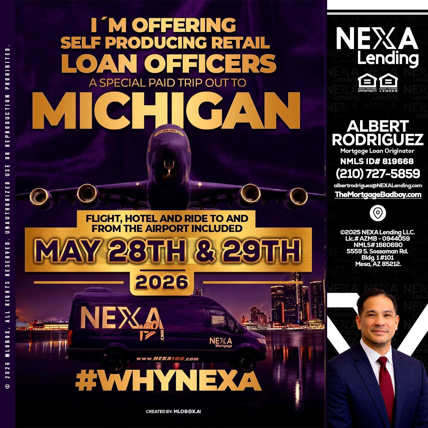 MICHIGAN - Albert Rodriguez -Mortgage Loan Officer