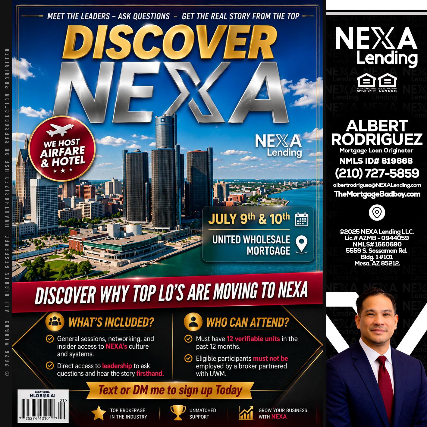 DISCOVER NEXA - Albert Rodriguez -Mortgage Loan Officer