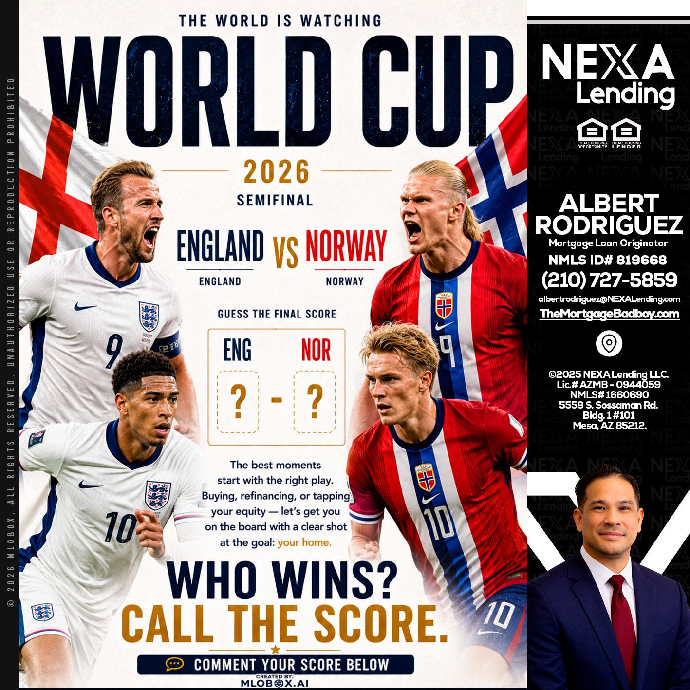 WORLD CUP 2026 - Albert Rodriguez -Mortgage Loan Officer