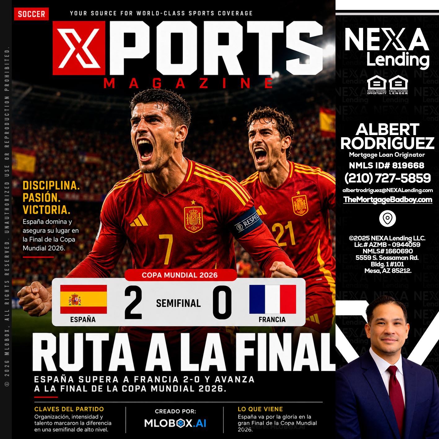 XPORTS COPA MUNDIAL 2026 - Albert Rodriguez -Mortgage Loan Officer