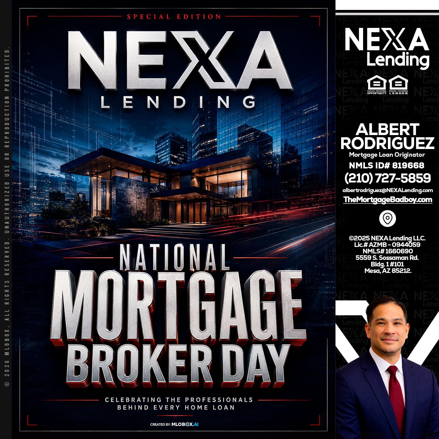 NATIONAL MORTGAGE BROKER DAY - Albert Rodriguez -Mortgage Loan Officer