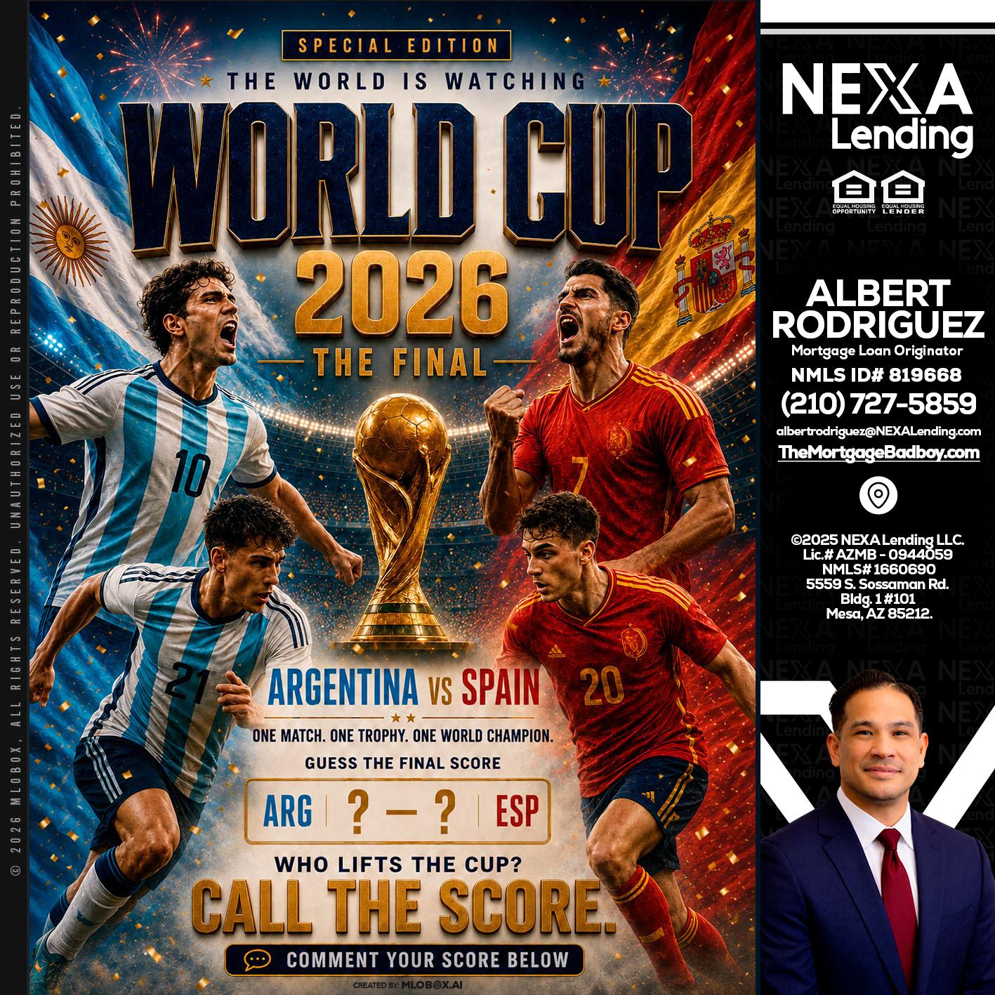 World Cup 2026 finals - Albert Rodriguez -Mortgage Loan Officer