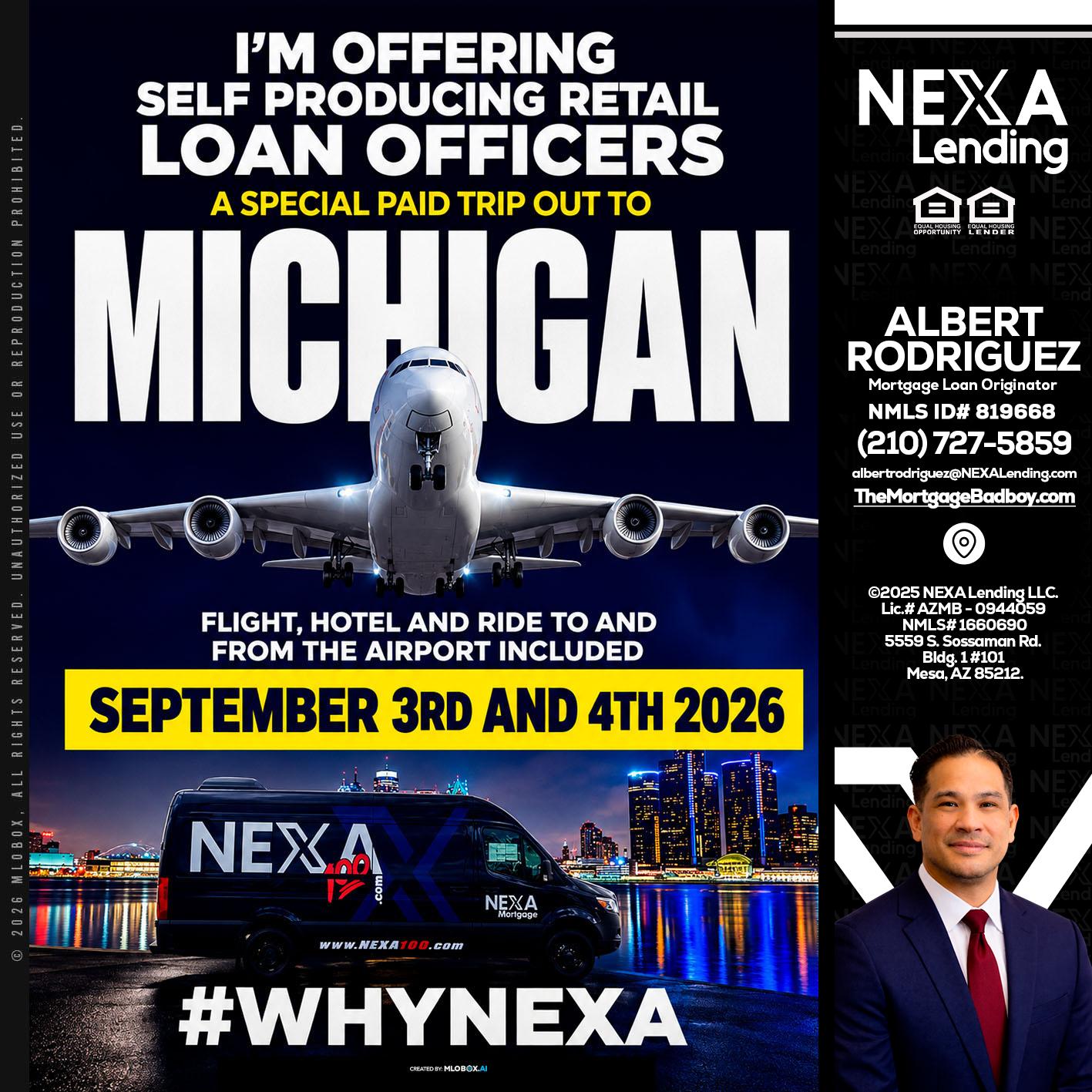 MICHIGAN - Albert Rodriguez -Mortgage Loan Officer