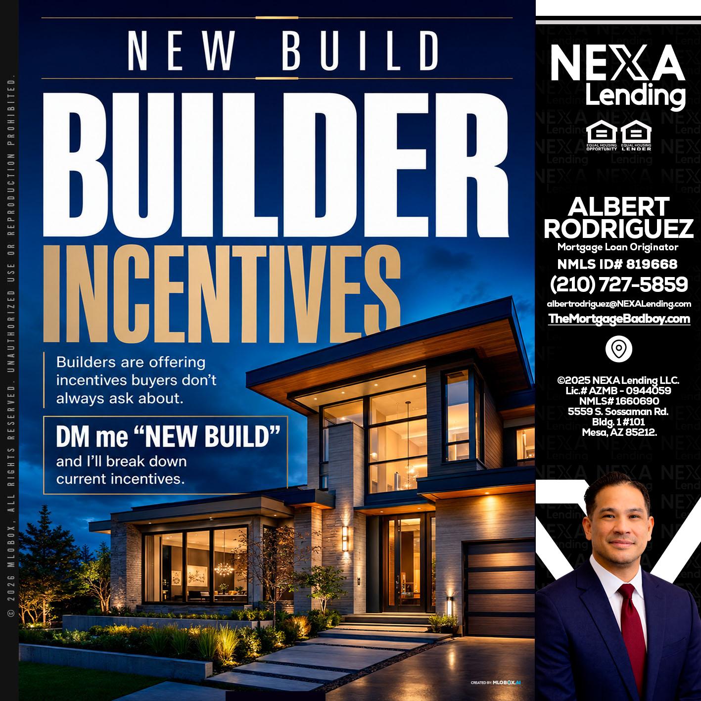 NEW BUILDER - Albert Rodriguez -Mortgage Loan Officer