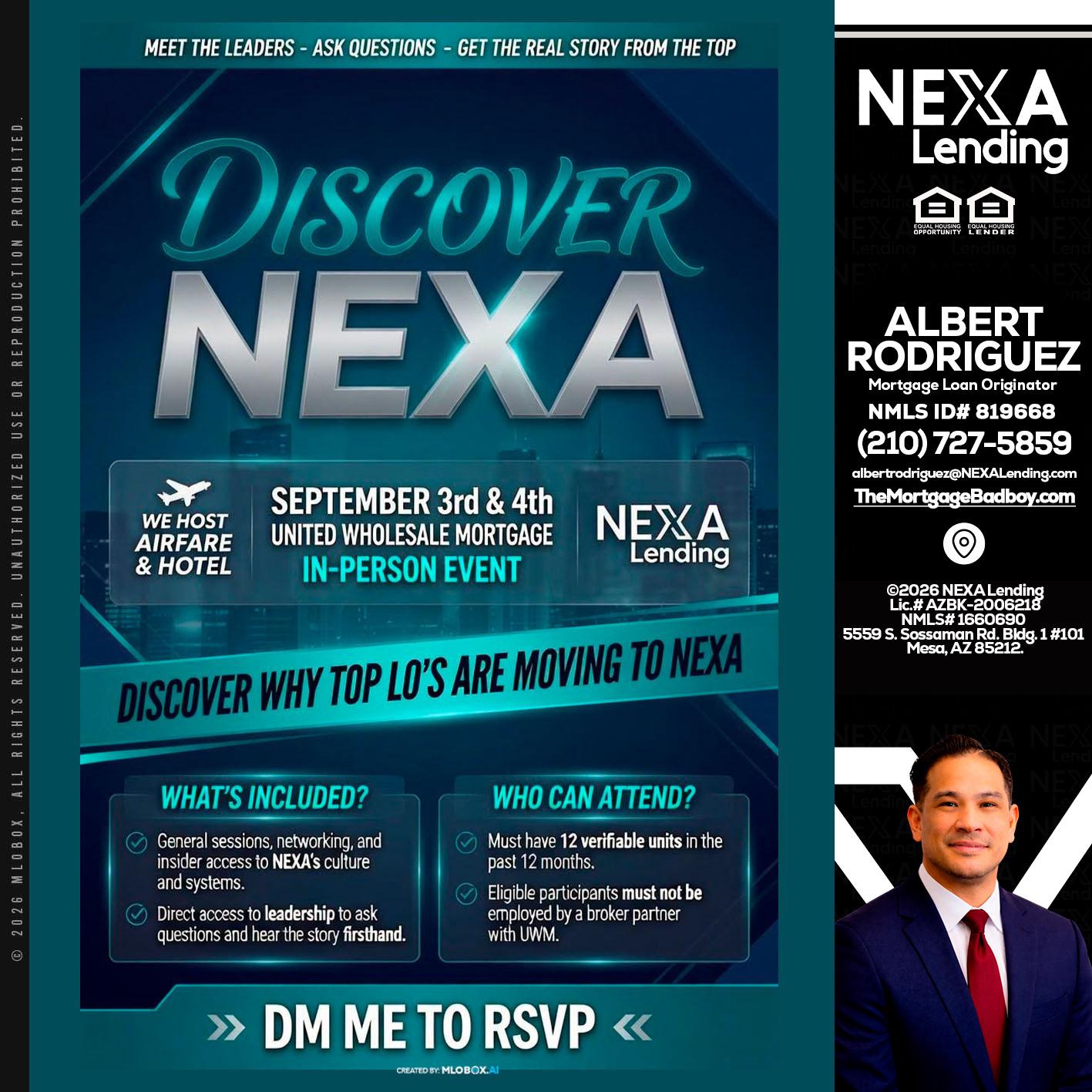 DISCOVER NEXA - Albert Rodriguez -Mortgage Loan Officer