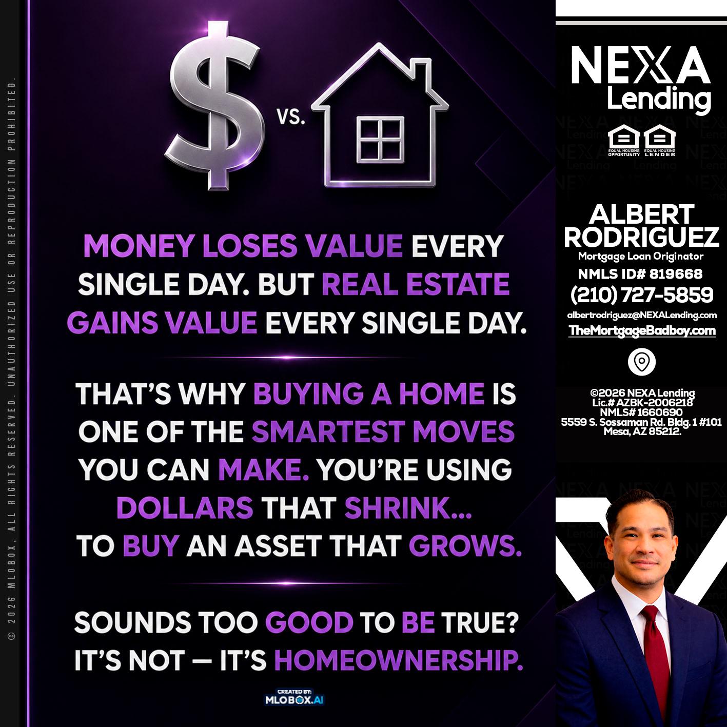 MONEY LOSES - Albert Rodriguez -Mortgage Loan Officer