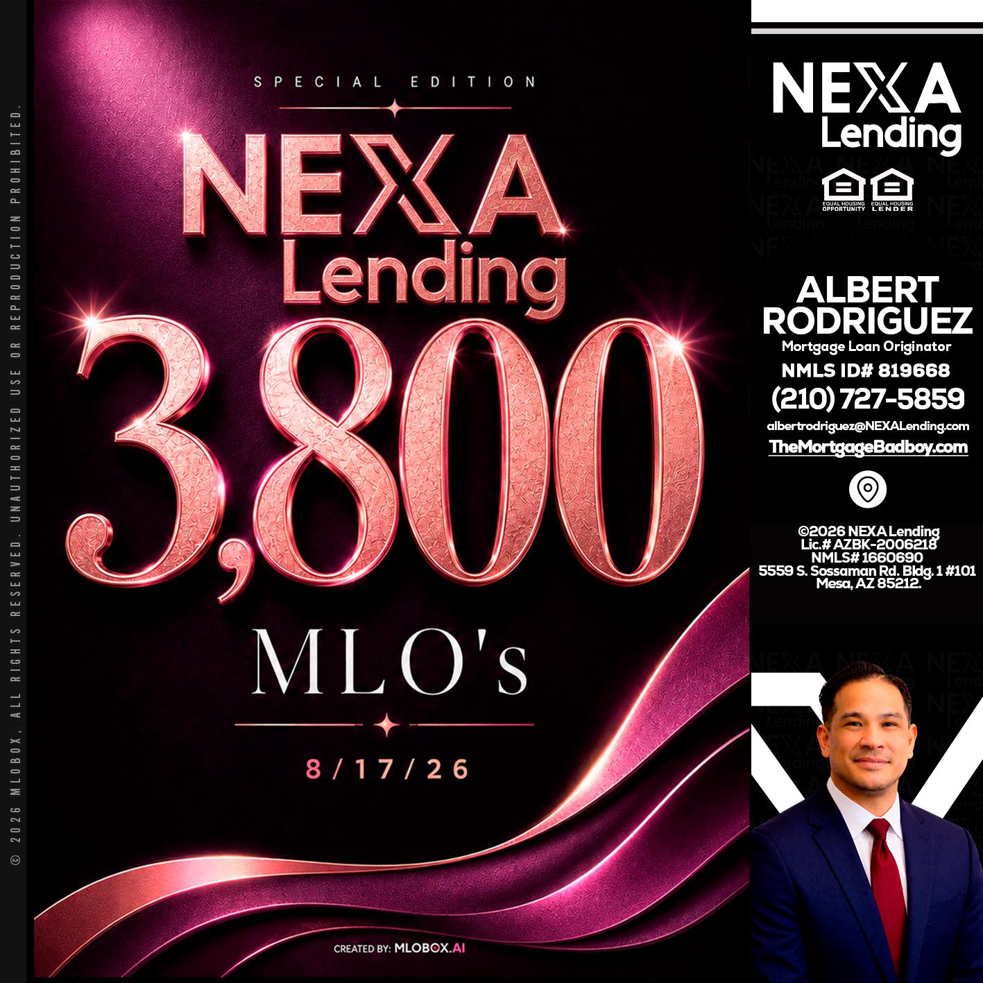 3800 MLOs - Albert Rodriguez -Mortgage Loan Officer