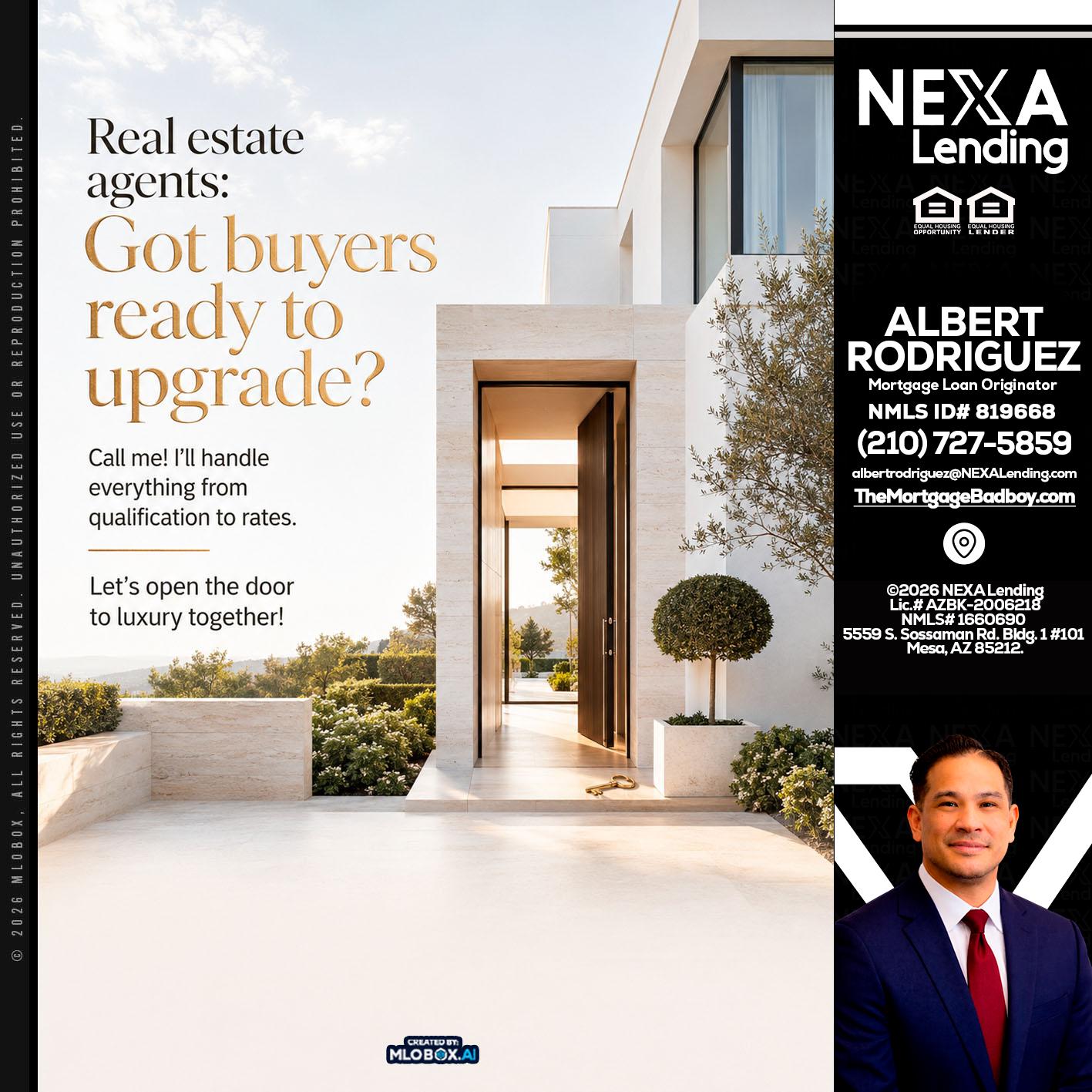 REAL ESTATE AGENTS - Albert Rodriguez -Mortgage Loan Officer