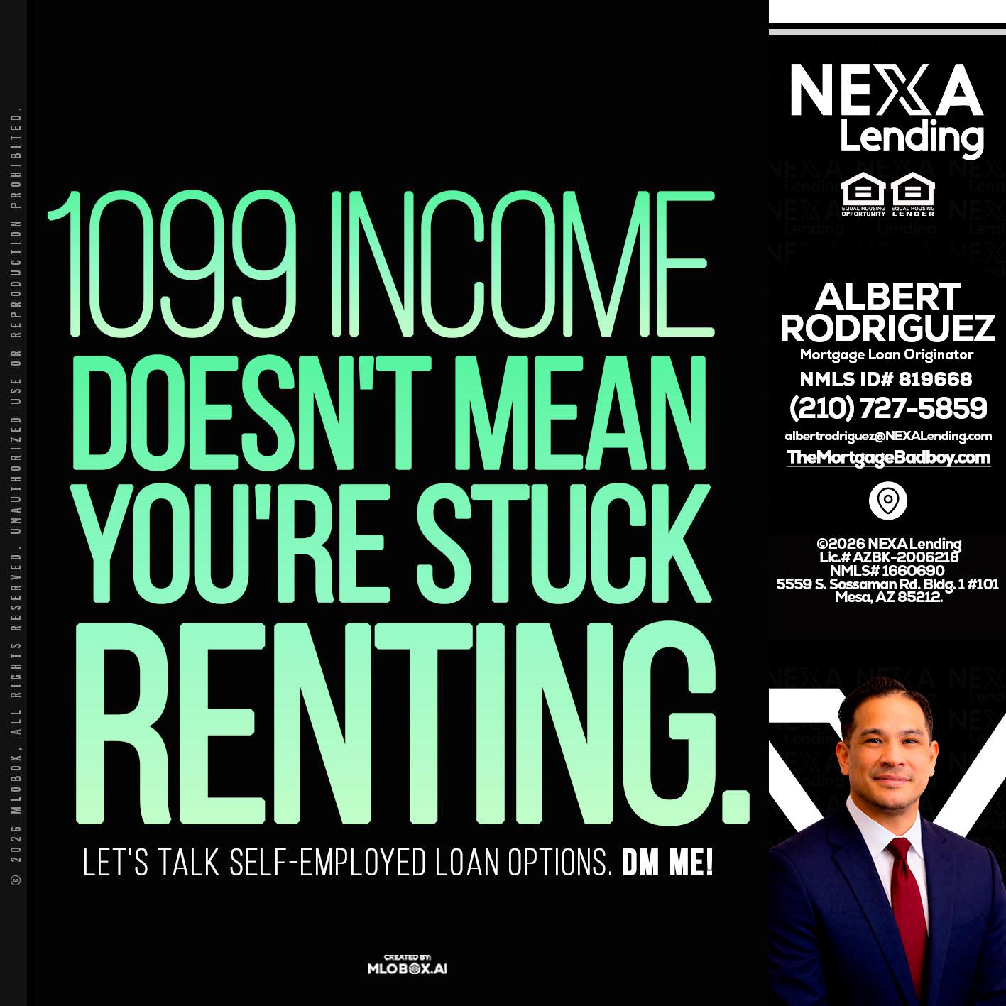 1099 income - Albert Rodriguez -Mortgage Loan Officer