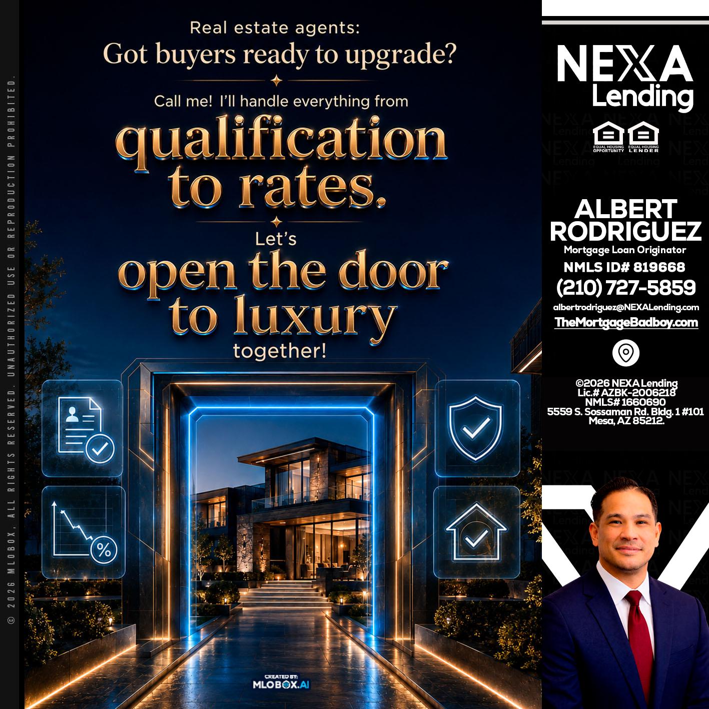 QUALIFICATION TO RATES - Albert Rodriguez -Mortgage Loan Officer