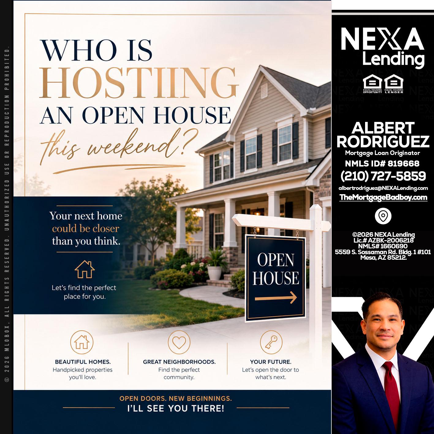 WHOS HOSTING - Albert Rodriguez -Mortgage Loan Officer